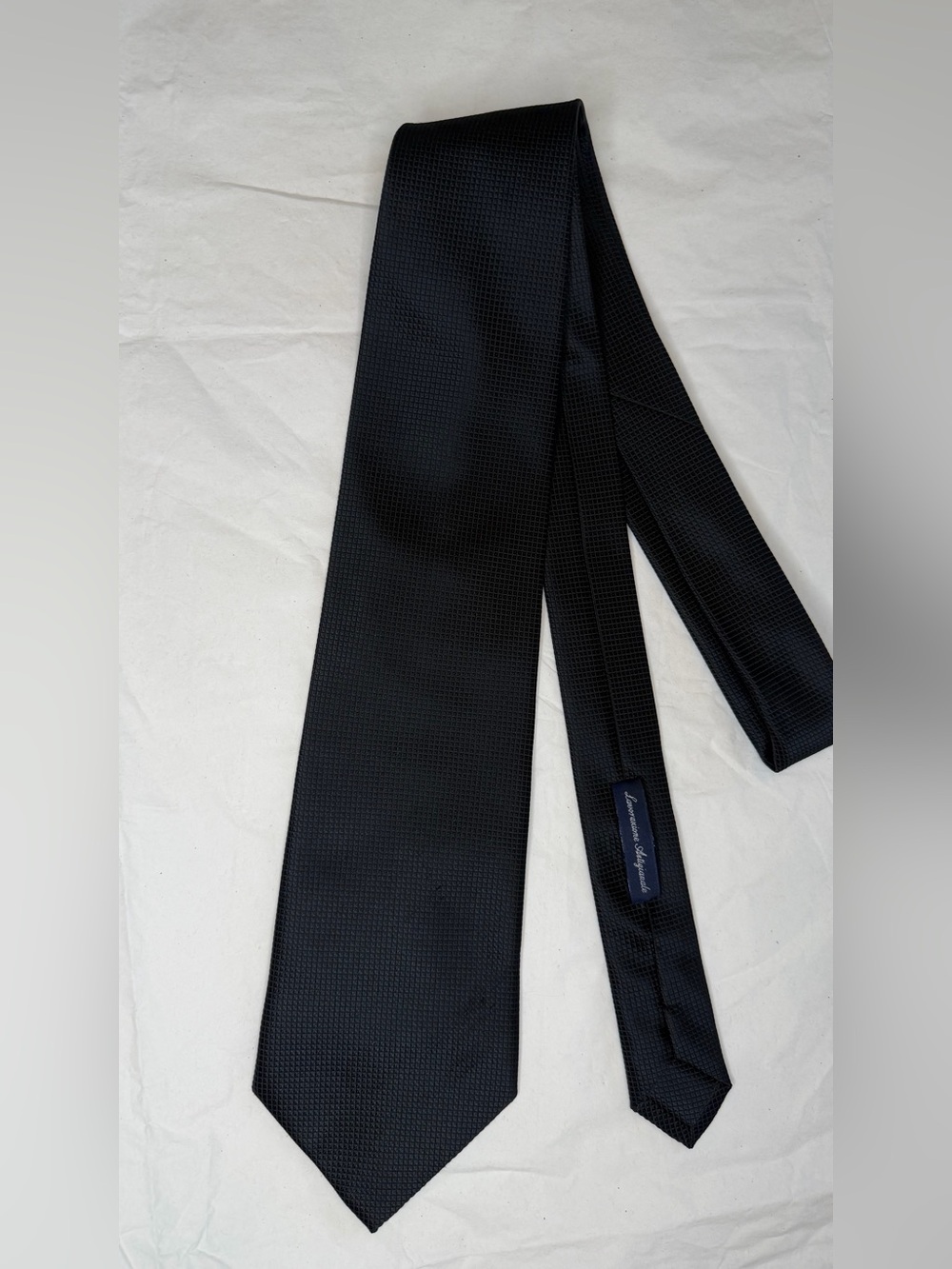 Giorgio Mariani  Black Textured Silk Tie